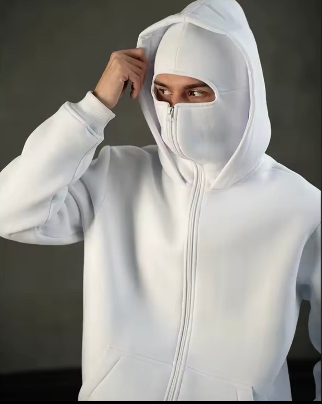 Men and Women Balaclava Y2K Gothic Harajuku Spring Autumn Winter New Item Double Hooded Sweatshirt Men Hooded Mask Zipper Jac