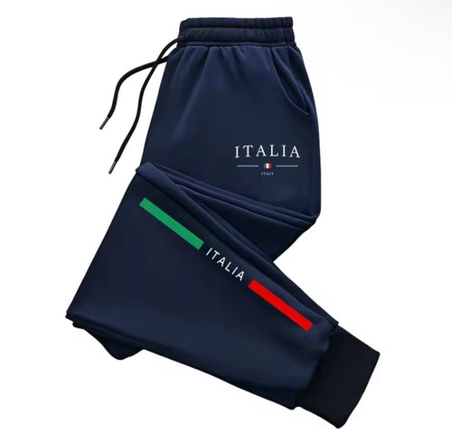 Italy Print Sweatpants High Quality Male Daily Casual Sports Jogger Pants All Season Home Outdoor Comfort Trousers