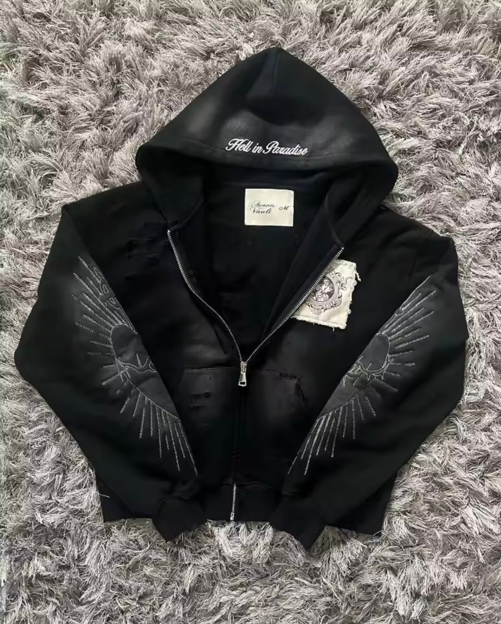 Autumn And Winter New Fashion Letter Embroidery Patch Zipper Sweater Women Y2K Harajuku Retro Gothic Casual Joker Sports Sweat